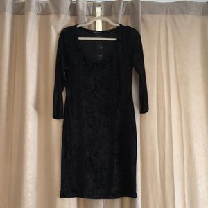 Heart Hips Black Velvet Dress